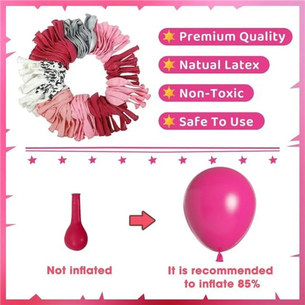 Pink & Barbie Themed 112Pcs Cute Birthday Party Decorations